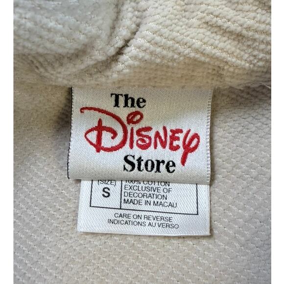 VTG Disney Store Mickey Mouse Playful Pluto Corduroy Shirt Sz S Oversized Cream - Picture 4 of 11